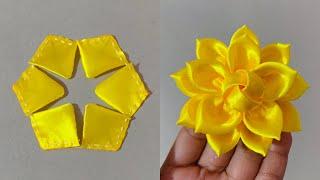 DIY: How to make an adorable fabric rose flower in just few minutes! | DIY Ribbon Flowers | ART