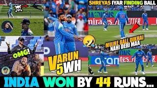 Varun 5 Wickets  Shreyas Iyar Funny Fielding  Now Aus Waiting in Semi 🫤 IND vs NZ CT  InCrico