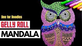 Drawing A Mandala with Gelly Roll Pens For Beginners | TUTORIAL | Step by Step | Mandala Drawing