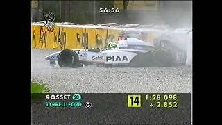 F1 Italy 1998 FP2 Rosset crashes on his first outlap (DF1)