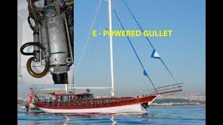 Gullet Yacht with Hybrid Diesel-Electric Engine. Walkthrough while Electrically power cruising.