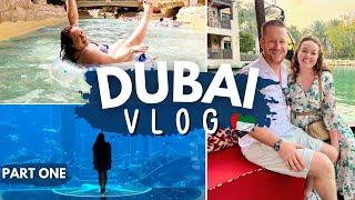 DUBAI VLOG!  PART ONE • anantara hotel, aquaventure waterpark & aquarium, emirates mall & pai thai