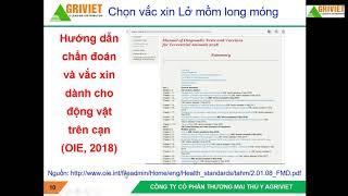 AGRIVIET số 5: Chọn lựa vắc xin phòng bệnh Lở mồm long móng trên heo