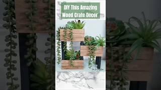  Grab Dollar Tree Wood Crates For This Original Craft Idea! #dollartreediy #shesocraftdee #shorts