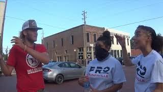 Sidewalk Discussion in Gainesville, TX