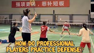 How do Professional players Practice defense | Badminton defense training