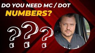 Do cargo van owner operators need MC & DOT numbers?