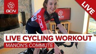 LIVE Cycling Workout | Manon's Monday Commute - StayHome and Cycle #WithMe