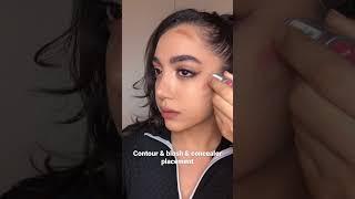 Contour & blush & concealer placement makeup #makeup #makeupchallenge