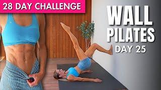 27 Min Intense Wall Pilates Workout | 28 DAY WALL PILATES CHALLENGE Day 25