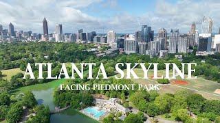 Atlanta Skyline facing Piedmont Park good morning aerials