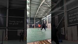  Full power mode ON! Aggressive shots flying from both sides #badminton #ytshorts