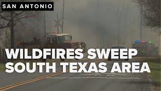 Wildfires force evacuations in Southern San Antonio