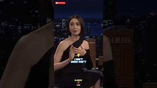 Lily Collins Wants More | Jimmy Fallon #shorts #ytshorts #youtubeshorts  #video #comedy #funny