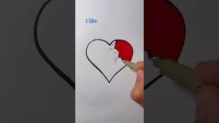 Broken Heart Drawing | Blood Heart Drawing  | #shorts #youtubeshorts #trending #drawing |