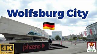 4K Germany City Wolfsburg Walk in Tour  Ultra HD 60fps 2023