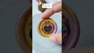 Purple Yellow Waxseal Stamp / Marble Waxseal / Glitter Waxseal Stamp / Waxsealing 