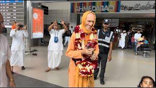 Sripada Bhakti Vikasa Swami Arrives In Ahmedabad, India