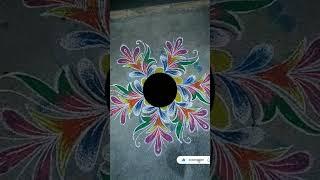 colour kolam and simple kolam/#shorts/Mythily's Cooking