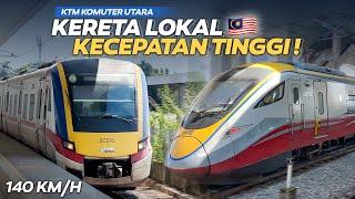 KEREN BANGET‼️ KERETA LOKAL PAKAI KERETA PELURU BERKECEPATAN TINGGI | Trip KTM Komuter Utara