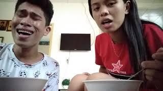 Lugaw Challenge While singing 'IKAW AT AKO By: Moira & Jason