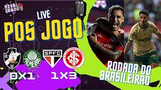 Pós jogo Vasco 0x1 Palmeiras | São Paulo 1x3 Internacional | React