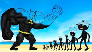 Evolution BOSS BATMAN Vs Evolution Of MONSTER RADIATION : Returning From The Dead SECRET - FUNNY