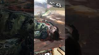 Torero muerto en el río #oleosobretela  #pintura