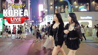 Live Seoul Korea  Walk Tour Seoul  Hongdae Food Street | Exciting Korea Night Street Walking