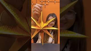 DIY Christmas Paper 3D Star hanging #diy #christmas #shorts #youtubeshorts #paperstar #decor #craft