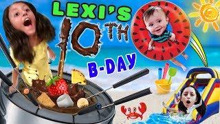 Lexi's 10th Birthday Party! FONDUE POOL CELEBRATION FUNnel V Fam Vlog w  Presents Haul