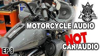 EP8 Motorcycle Audio 400 watt amp 6 speaker system bike build | Wild Boar Audio Hogtunes Best Stereo