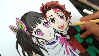 Drawing - KANAO TSUYURI x TANJIRO KAMADO [ Kimetsu no Yaiba | Demon Slayer ] 鬼滅の刃 The7kart