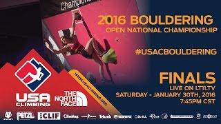 Bouldering National Championships • Finals • 1/30/16 • LIVE 7:45PM CST