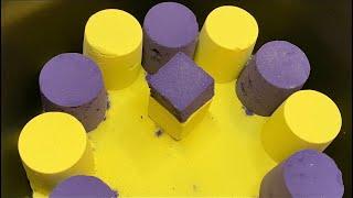 Asmr - baking soda - soft - wet crush - gym chalk + glitter + holi powder