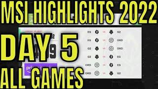 MSI 2022 Day 5 Highlights ALL GAMES | Mid Season Invitational Day 5 Group C