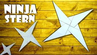 Ninja Stern Origami aus Papier basteln - how to make a Paper ninja star DIY craft [4K]