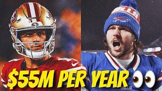 Bills Josh Allen signs new contract for $55M APY and how this could impact 49ers Brock Purdy