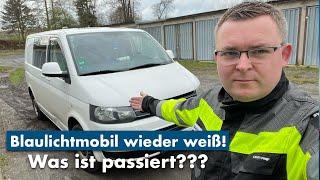 Was ist passiert? Blaulichtmobil ist wieder weiß!?!