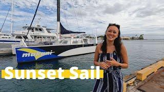 Gorgeous SUNSET SAIL | Makani Catamaran | Just outside of Waikiki | OAHU