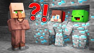 JJ and Mikey Pranked as Fat and Diamond - Maizen Minecraft Animation