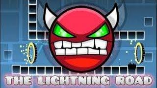BEATING MY FIRST DEMON! / Geometry Dash #6 / Hexagon Force / The Lightning Road