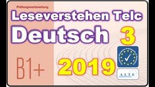 Modelltest (3) B1+ Beruf Leseverstehen Deutsch