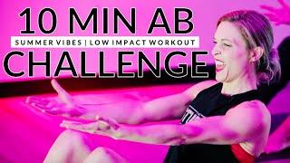 10 Minute Summer Vibes Ab Challenge  | Low-Impact Workout