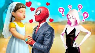 Кукла из Игры в Кальмара увела Человека Паука у Гвен Стейси!