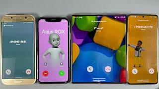 Incoming Call Samsung Galaxy A7 + IPhone XR + Samsung Galaxy Fold 2 + Samsung Galaxy S20 Plus