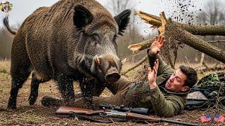 Wild Boar Attack - Hunter Loses His Grip on His Rifle - How to Survive