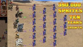 Heroes 3 COMBAT Ten years growth Stronghold vs 390000 Sprites