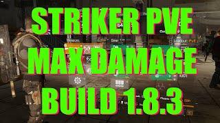 Striker PVE max damage build Division 1.8.3