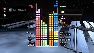 Tetris® Effect: Connected - Sprint SS - 01:08.93 PB for the "Seriously? Seriously." trophy!